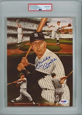 Mickey Mantle Signed 8x10 Psa Dna Af04725 Gem Mint 10 Auto Yankees Hof (d) • $1499.95