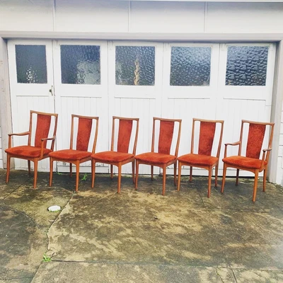 $1200 • Buy Parker High T Back Dining Chair Mid Century Modern Velvet Vintage Retro Mcm