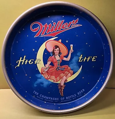 Miller High Life Beer Tray Girl On The Moon • $70