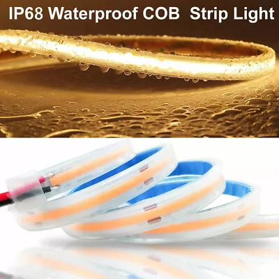 Waterproof 5M COB Led Strip IP68 Flexible Strip Light Room Boat Led Lighting 24V • $50.59