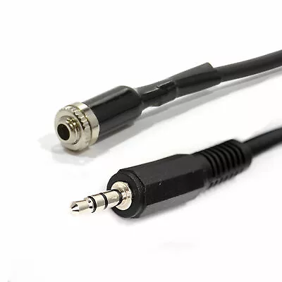 2m 3.5mm Stereo Chassis Panel Mount Socket To Jack Plug Cable Lead [005749] • £4.42