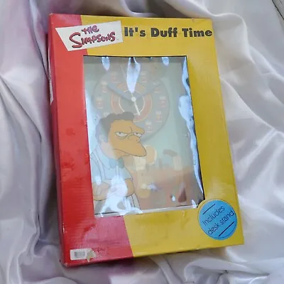 The Simpsons Moe's Tavern It's Duff Time Clock 2003 Wesco W/ Box Working Homer • $44.99