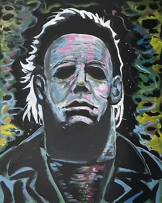 Michael Myers Halloween  Horror Pop Art Original Painting 16x20 Acrylics • $55