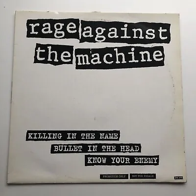 Rage Against The Machine. Killing In The Name Of. 3 Track 12” Promo.1992. Ex Con • £99.99