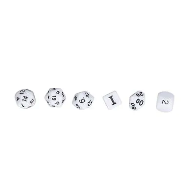 (White)15Pcs DND Dice Set D3 To D100 Acrylic Polyhedron Dice RPG Game Dice Role • $25.55