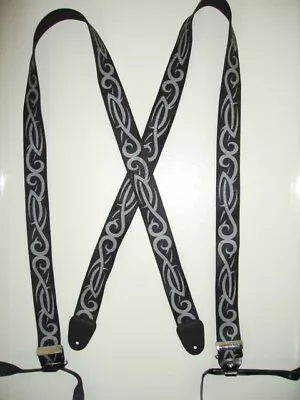 Men's Suspenders X Style 1-1/2  & 2  TBBK Button On USA Made • $19.66