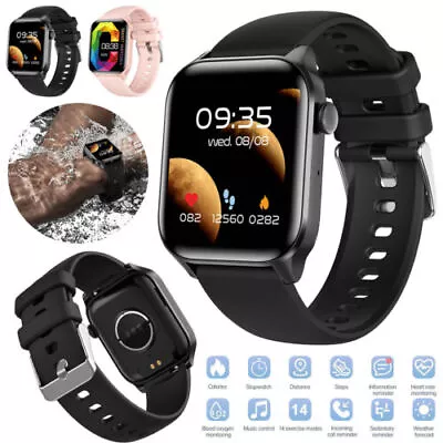 Waterproof Smart Watch Bluetooth Call Heart Rate Fitness Tracker For Android IOS • $28.95