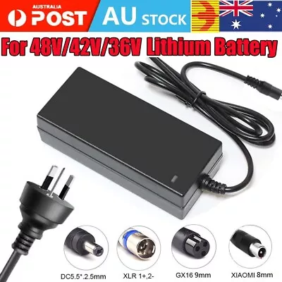 48V 42V 36V 2A Lithium Battery Power Charger For Xiaomi Electric Scooter Bicycle • $17.99