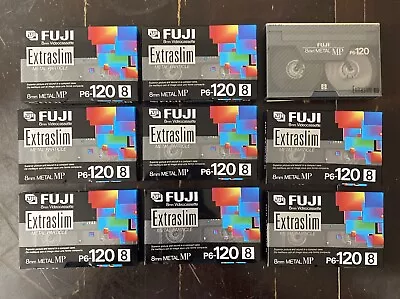 NEW FUJI FILM P6-120 8mm Metal Video Cassette Camcorder Tapes 9 Total • $65.99