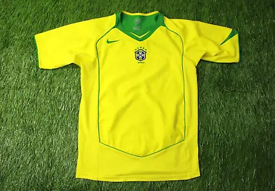 Brazil National Team 2004-2006 Football Shirt Jersey Home Nike Original Young Xl • $15.29