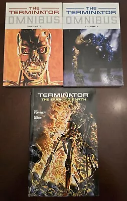 THE TERMINATOR Omnibus Vol 1 & Vol 2 Plus Burning Earth 1st Printings DARK HORSE • $99.99