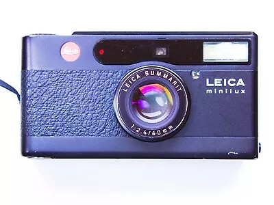 Leica Minilux Summarit 40/2.4 35mm Film Camera W/ RARE Data Back - Rare BLACK • $1199