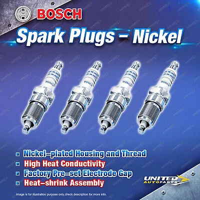 4 X Bosch Nickel Spark Plugs For Mazda 6 GH Fastback Wagon 4Cyl 2.5L • $39.95