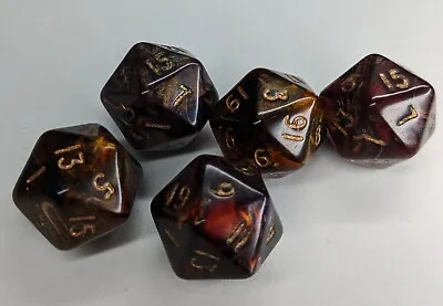 D20 Poly Dice *Premium* (Brown Pearlescent) / 20 Sided  RPG D&D DND Maths Games • £7