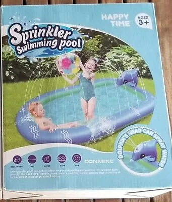 4' Sprinkler Swimming Wading Inflatable Pool Toddler NEW • $10.72