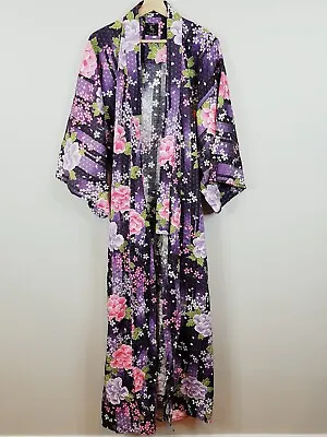 [ MIDORI INTERNATIONAL ] Womens Yukata Kimono  - Made In Japan | Size L Or AU 14 • £59.54