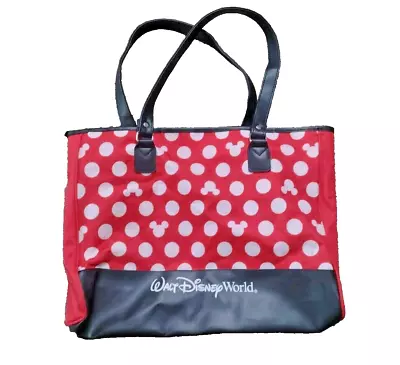 Walt Disney World Disneycore Parks  Zip Tote Bag Red Mickey Polka Dots Shoulder • $13.50