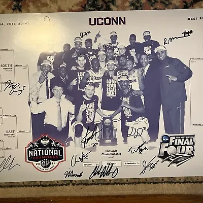 2014 UConn Men’s Basketball National Champs Final Four Autographed Poster (15) • $35