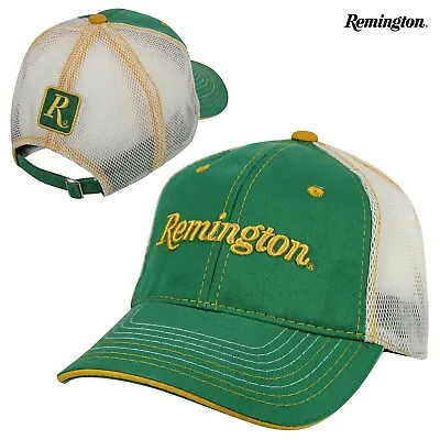 Remington Mesh Back Cap- Green/White • $12.99