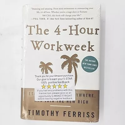 The 4-Hour Workweek By Timothy Ferriss New Hardcover Book Join The New Rich • $18.62