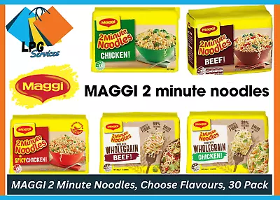 NEW MAGGI 2 Minute NoodlesChoose Flavours30 Pack6 X 5 Pack FREE SHIPPING L AU • $28.45