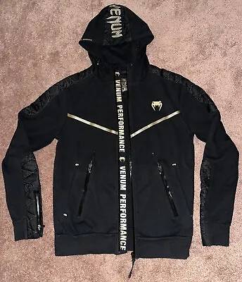 Venum-03601-126 Laser Evo Hoodie Sweatshirt Jacket Size Small  Black Gold • $58.88