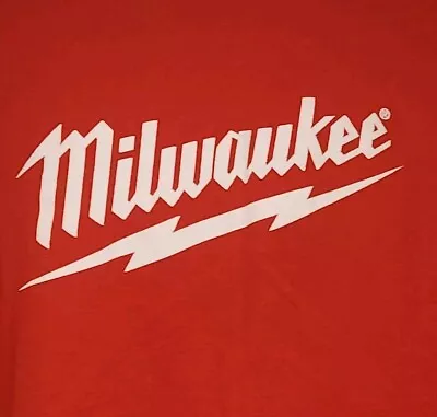 Milwaukee Tools T Shirt Mens Size 2XL  Red Cotton Vguc  • $39.99