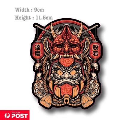 $6.69 • Buy Daruma Japanese Doll 開運 JDM  Japan Oni Mask  Laptop , Car  Decal Sticker #7