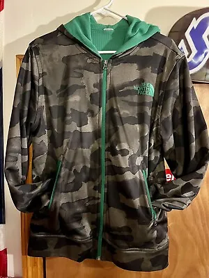 The North Face Camo Zip Up Hoodie • $35