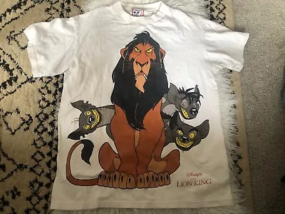 Vintage 90s Lion King  Im Surrounded By Idiots  Big Print AOP Scar Disney Tee MM • $409