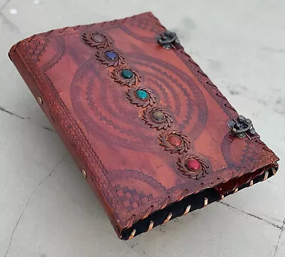  Leather Ring Binder Grimoire Binder Leather Binder Notebook Cover Office Folder • $61.10