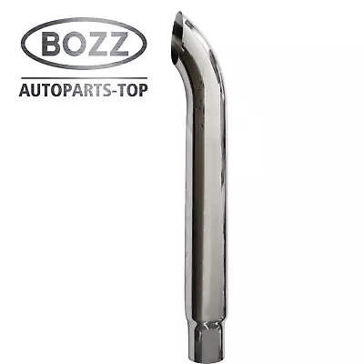 BOZZ 6 -5 X24  Od Chrome Curved Stack Pipe • $109.90