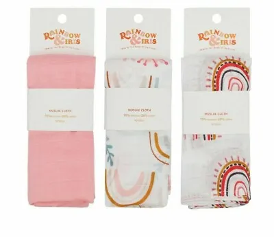 Baby Muslin Swaddle Blankets Newborn Accessories Burp Cloth Bamboo Cotton Scarfs • $18.65