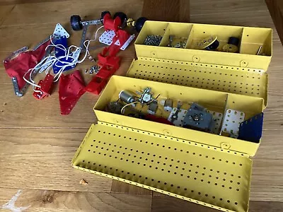 2x Yellow Meccano Boxes With Job Lot Of Parts • £19.99