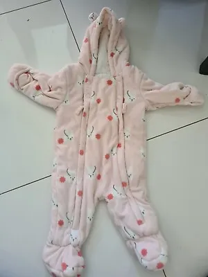 £11.99 • Buy Baby Girl Pink Snowsuit /  Pramsuit 3-6 Months From M&S