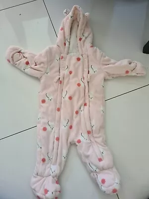 £11.99 • Buy Baby Girl Pink Snowsuit /  Pramsuit 3-6 Months From M&S