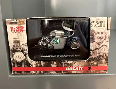 Ducati 250 Bicilindrico Motorcycle 1:32 Diecast Model Toy New In Box Silver 24 • $6.99