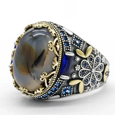 Handmade Middle Eastern Style Sterling Silver Ring 925 • $70