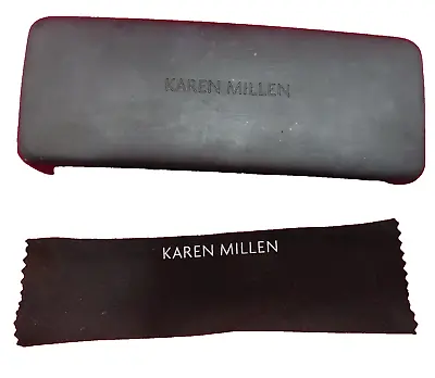 Karen Millen Black Hard Glasses Case With Lens Cloth • £8