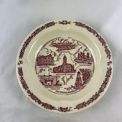 Port Townsend Washington Ashtray Vernon Kilns USA 6” Ceramic • $20