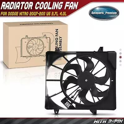 Radiator Cooling Fan Assembly With Shroud For Dodge Nitro 2007-2011 V6 3.7L 4.0L • $102.99