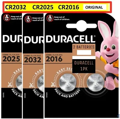 DURACELL CR2032 | 2016 | 2025 | Battery Coin Cell Button 3v Lithium UK • £2.99