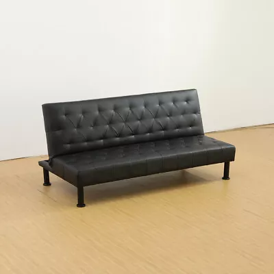 Modern Faux Leather Living Room Sofabed Foldable Futon Couch Sleeper Sofa Bed US • $179.99