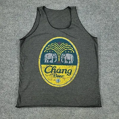 Chang Beer Tank Top Shirt Men's Medium Thailand Alcohol Graphic Sleeveless Adult • $6.99