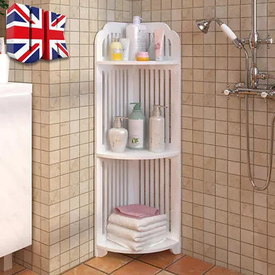 3 Tier Corner Bath Shelf Shower Caddy Storage Rack Unit Organizer Stand White • £12.99