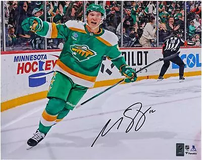 Matt Boldy Minnesota Wild Signed 16x20 Green Alternate Jersey Celebration Photo • $52.49