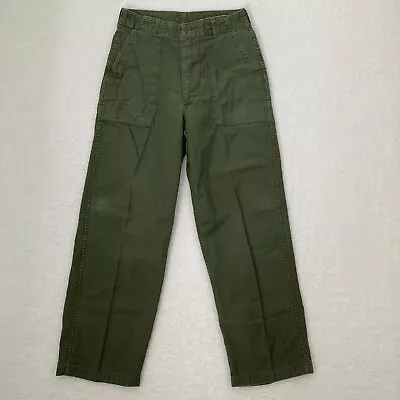 Vtg US Army OG-107 Sateen Trousers Mens 32x31 (Measures 29x28) Military 60s 70s • $59.97