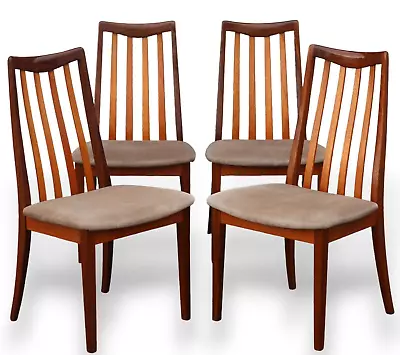 Set Of 4 Mid Century G Plan Teak Fresco Dining Chairs • £275