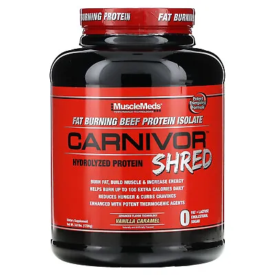 Carnivor Shred Hydrolyzed Protein Vanilla Caramel 3.8 Lbs (1736 G) • $67.52
