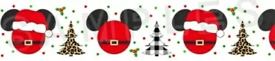 7/8  2YARDS Minnie Mickey Mouse Grosgrain Ribbon Christmas Bows Gift Wrap Crafts • $6.64